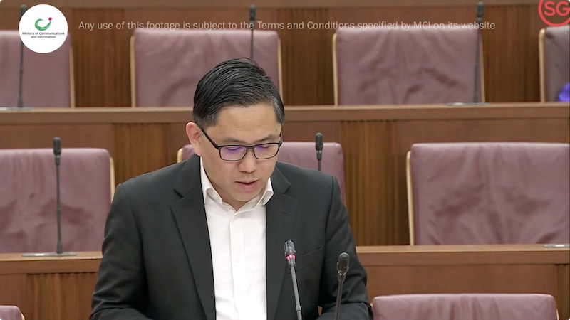 Alex Yam giving a speech