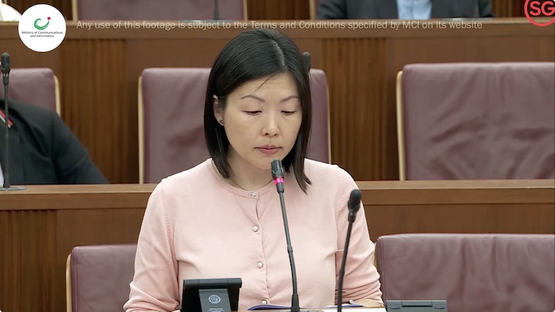 Cheryl Chan giving a speech