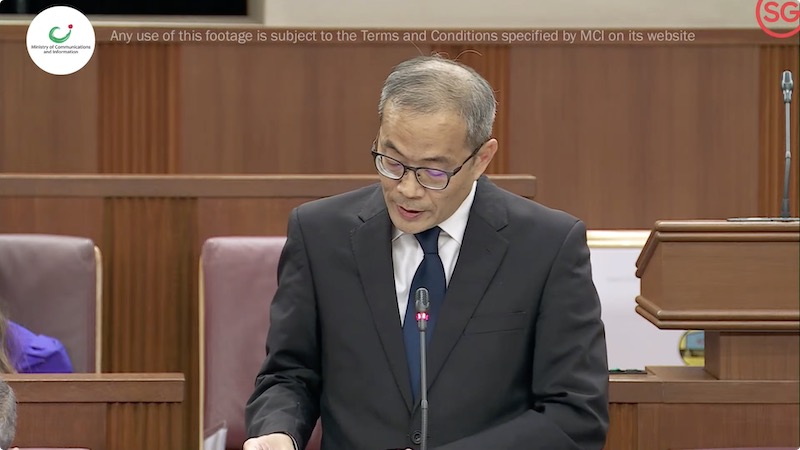 Dennis Tan giving a speech